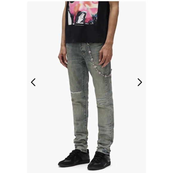 Purple Other - Purple Brand Jeans P001 Light Blue Vintage Skinny Distressed P001-LBVR524 Sz 32